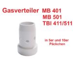 Gasverteiler Kunststoff MB 401 MB 501 TBI 411 / 511 MIG/MAG Brennerhals